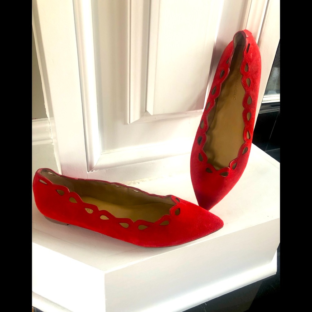 Banana Republic red suede flats, 8